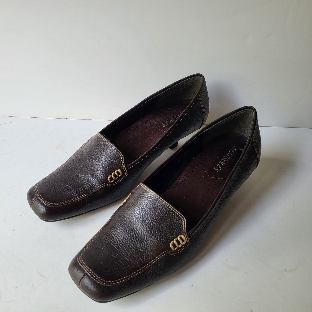Aerosoles Brown Leather Loafers  -9M